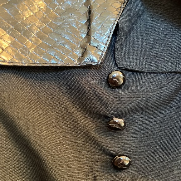 VTG Francesca by Damon for Starington Snake Skin Details Shirt size 12 - Picture 14 of 15